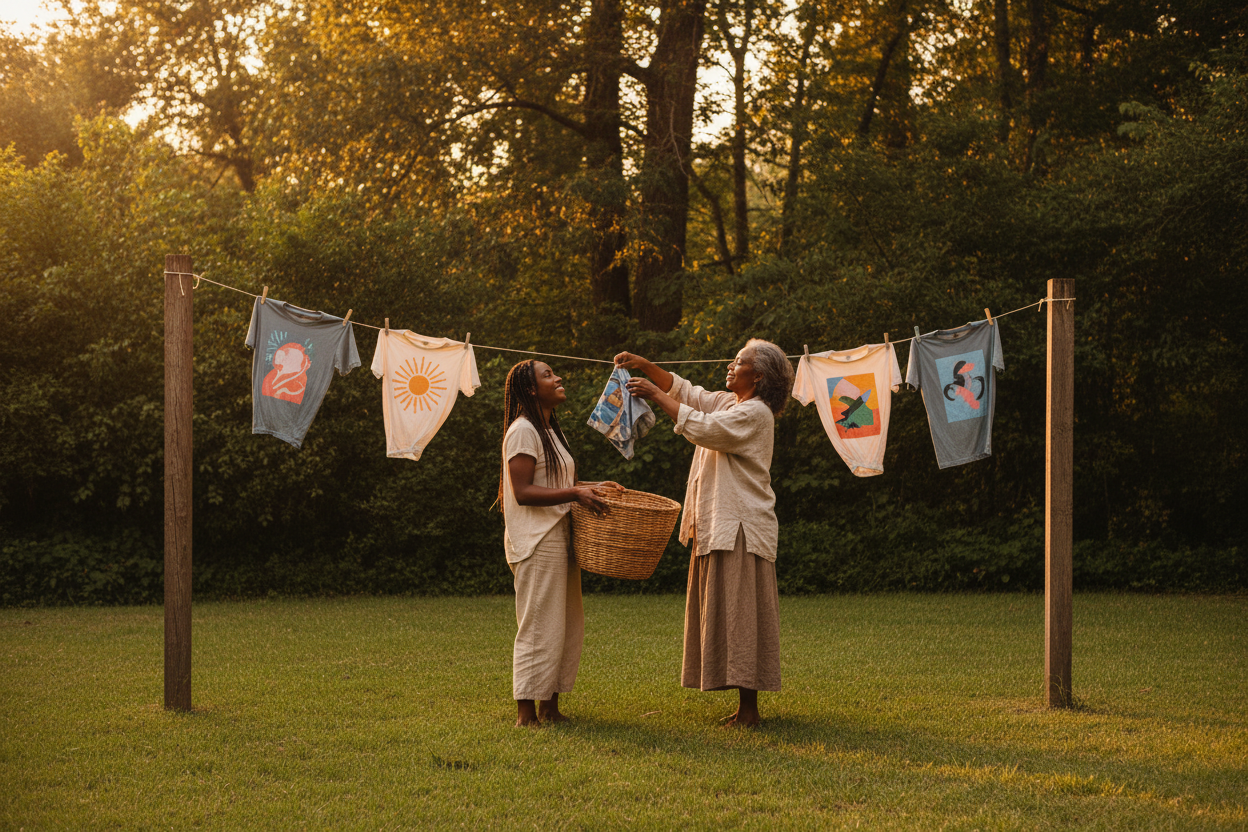 Front Porch Collection - Women at the Clothesline